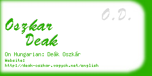 oszkar deak business card