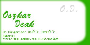 oszkar deak business card